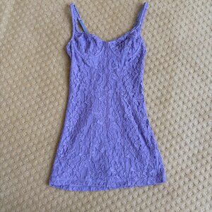 Urban Outfitters Purple Lace Bodycon Mini Dress 💜